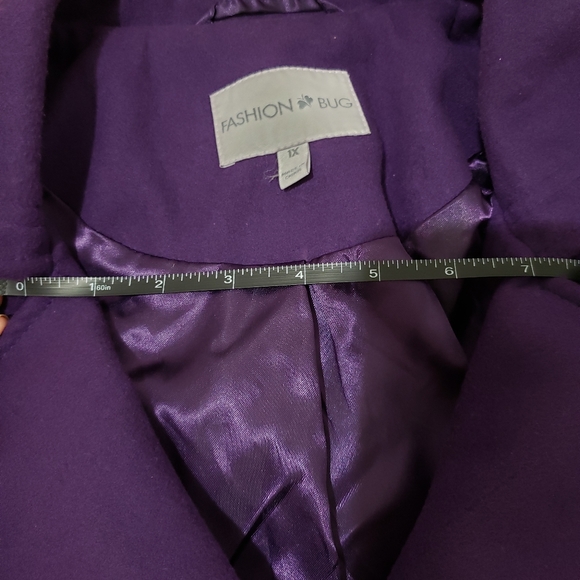 FASHION BUG PURPLE COAT 1X❤ - Picture 11 of 13